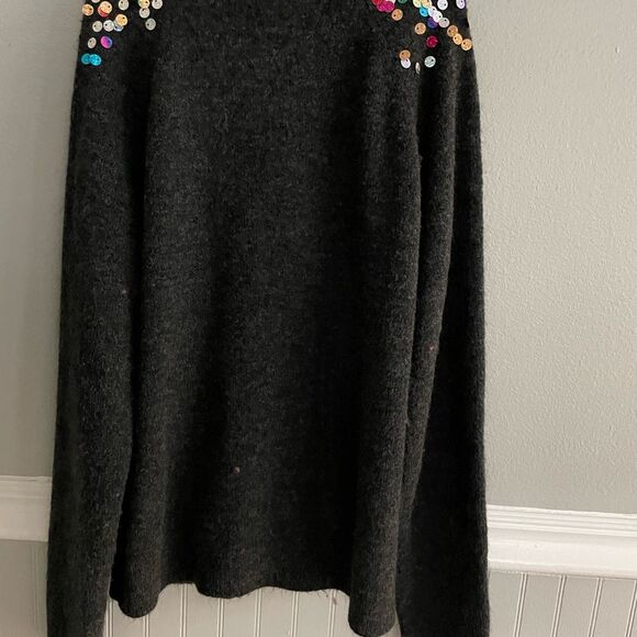 Big Girls Nordstrom 1901 Sequin Multi Color Grey Sweater Size XL - Picture 10 of 10